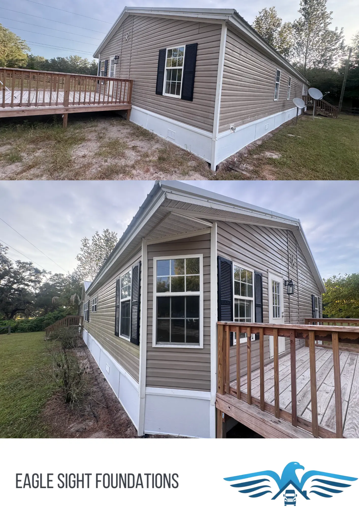 Comparison of compliant and non-compliant mobile home installation practices